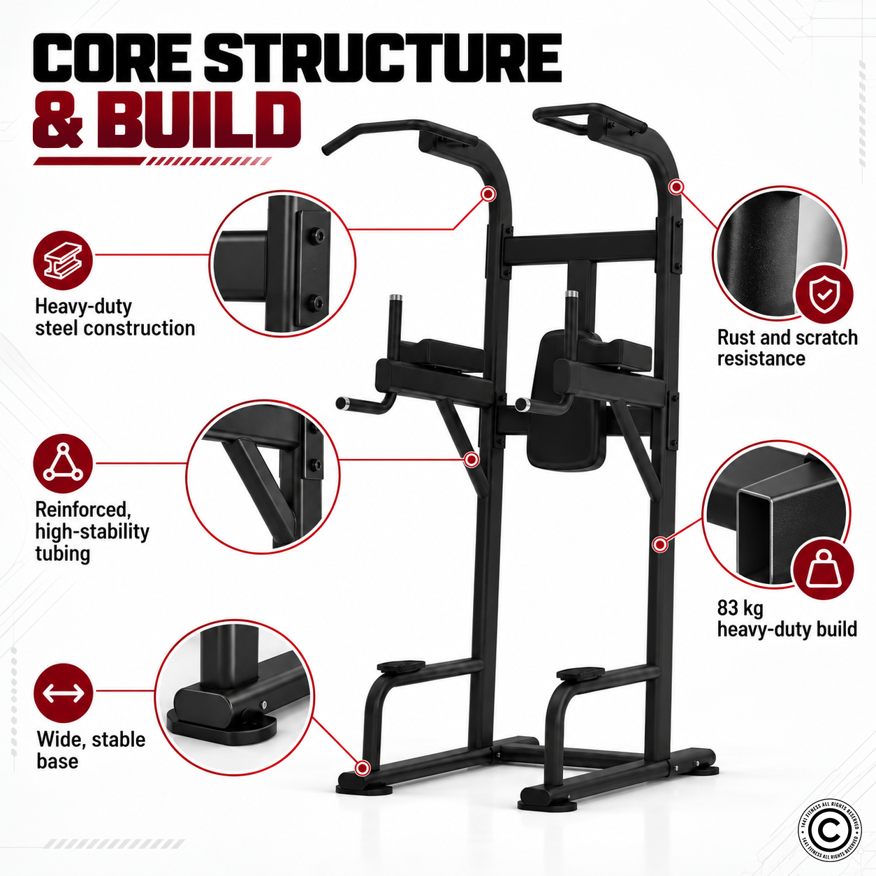Insight Fitness Vertical Knee Rise / Dip - DR008