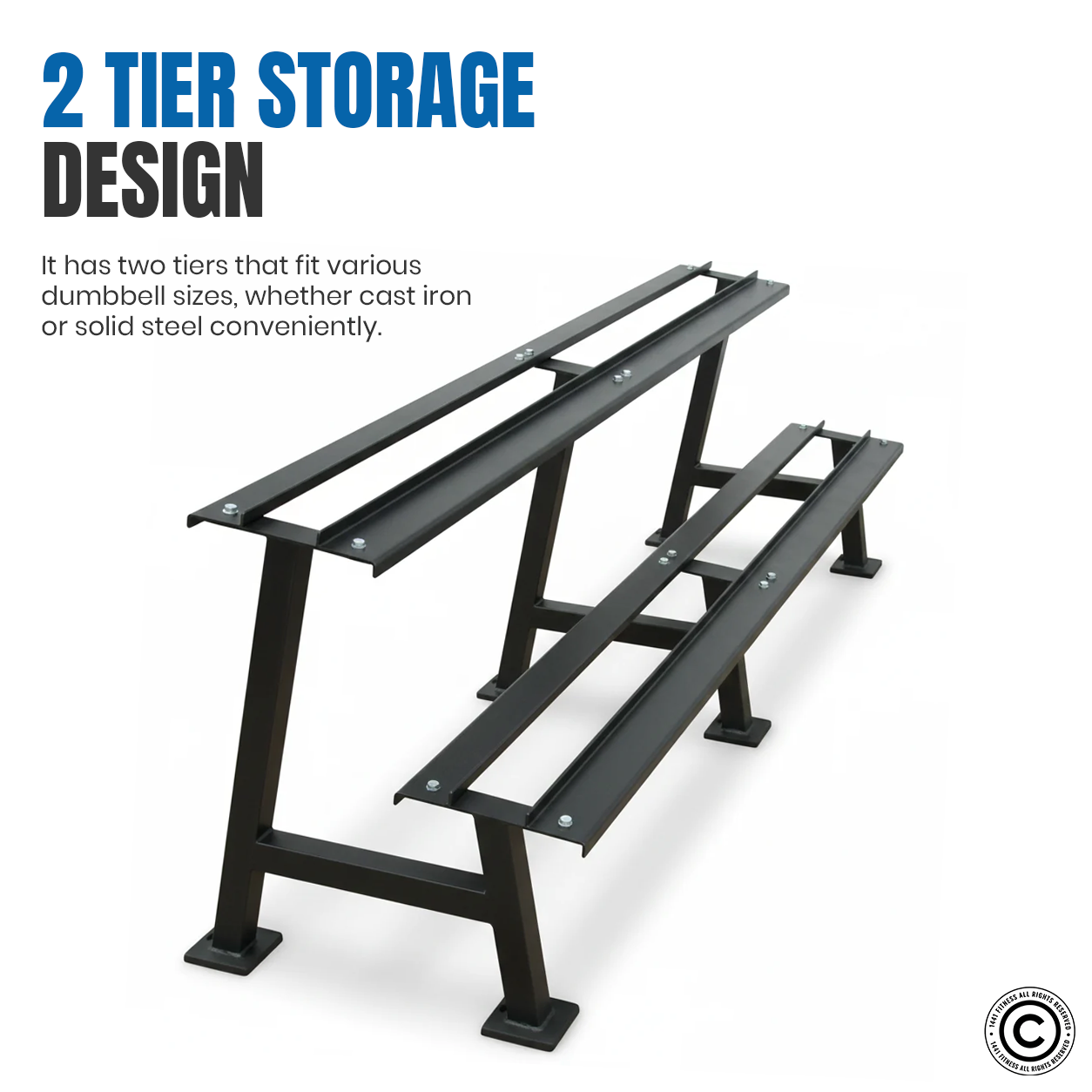 1441 Fitness 2 Tier Hex Dumbbell Rack