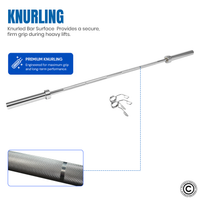 Thumbnail for 7 Ft Olympic Bar with Spring Collars - 20 Kg (Chrome)