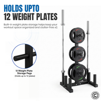 Thumbnail for Commercial Plate Rack with Six Bar Holder - Black