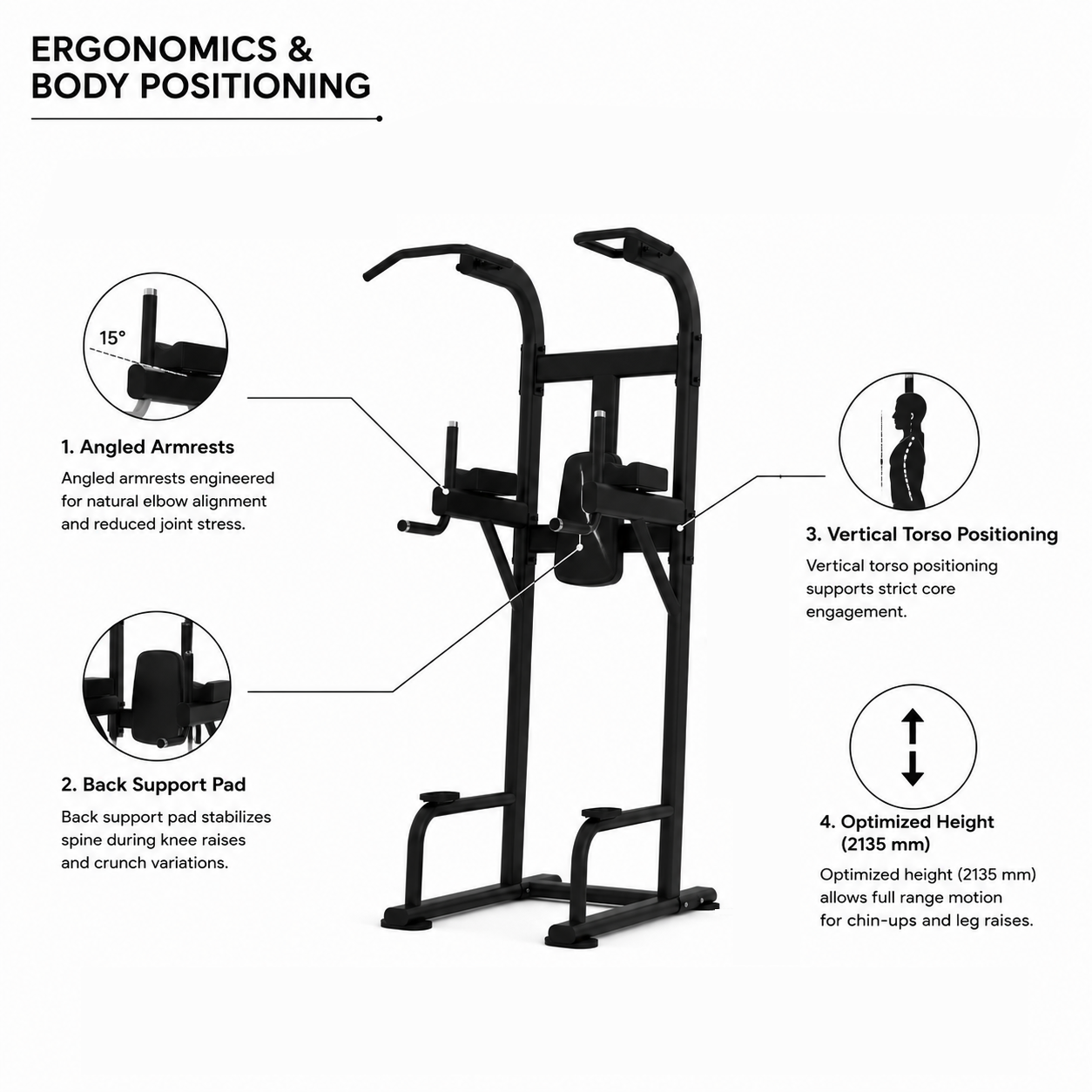 Insight Fitness Vertical Knee Rise / Dip - DR008