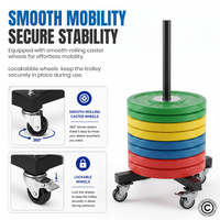 Thumbnail for Bumper Plates Trolley with Wheels