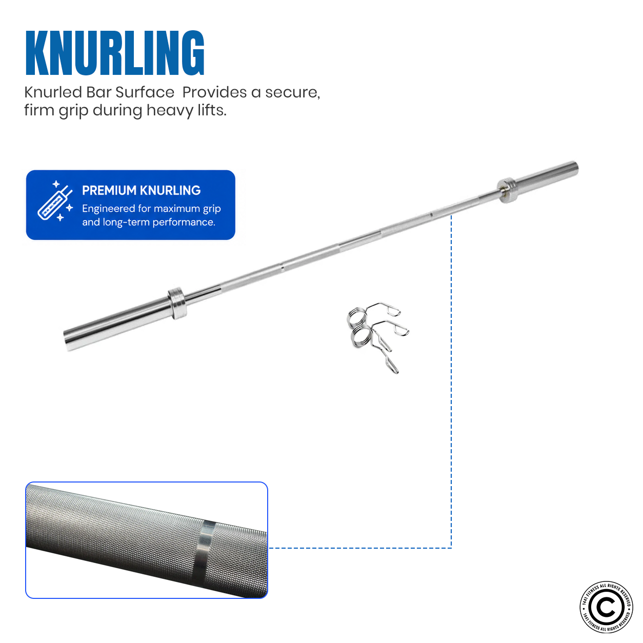 5 Ft Olympic Bar with Collars - 10 Kg