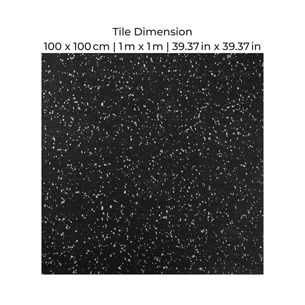 Commercial Rubber Flooring for Gym 20 mm - 100 x 100 CM Speckled White