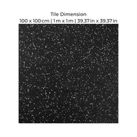 Thumbnail for Commercial Rubber Flooring for Gym 20 mm - 100 x 100 CM Speckled White