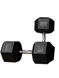 Thumbnail for Rubber Hex Dumbbells - 2.5 Kg - 50 Kg