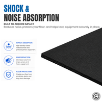 Thumbnail for Commercial Black Rubber Flooring for Gym 20 mm - 100 x 100 CM