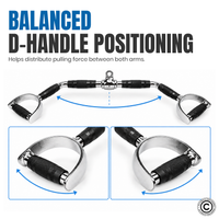 Thumbnail for 1441 Fitness D Handle Lat Pull Down Attachment - 95 CM