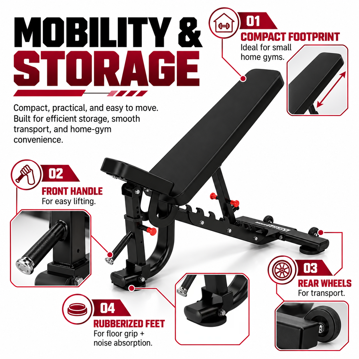 Insight Fitness Adjustable Bench - DR034