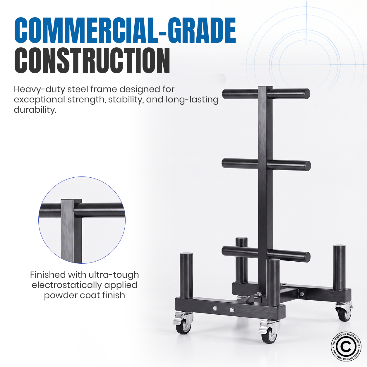 Commercial Plate Rack and Bar Holder with Wheels