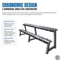 Thumbnail for 2 Tier Dumbbell Rack - 10 Pair
