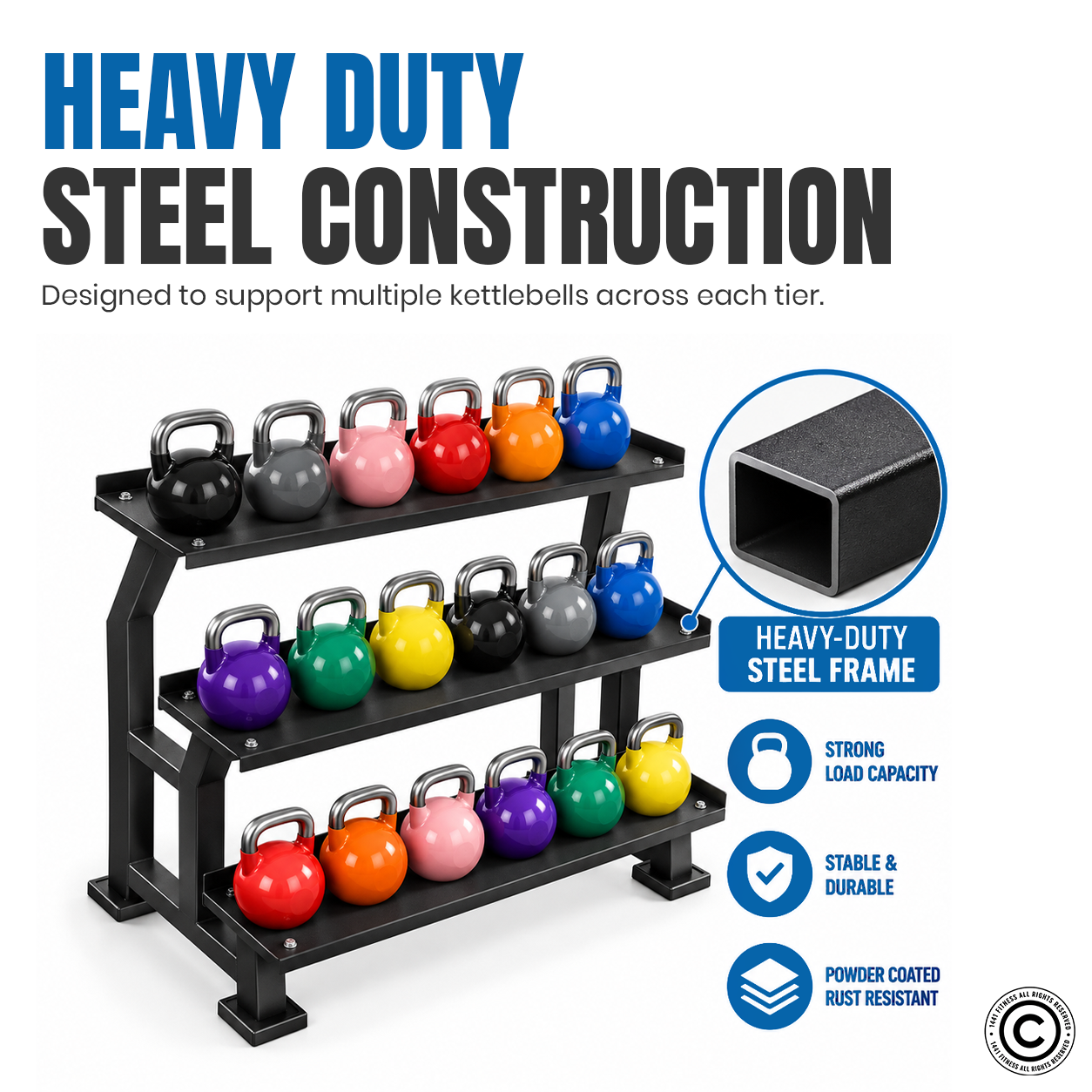 Kettlebell Rack for 18 Pcs