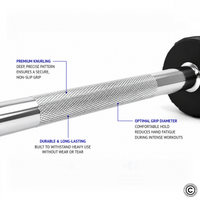 Thumbnail for Fixed Weight Straight PU Barbell - 10 kg to 50 kg