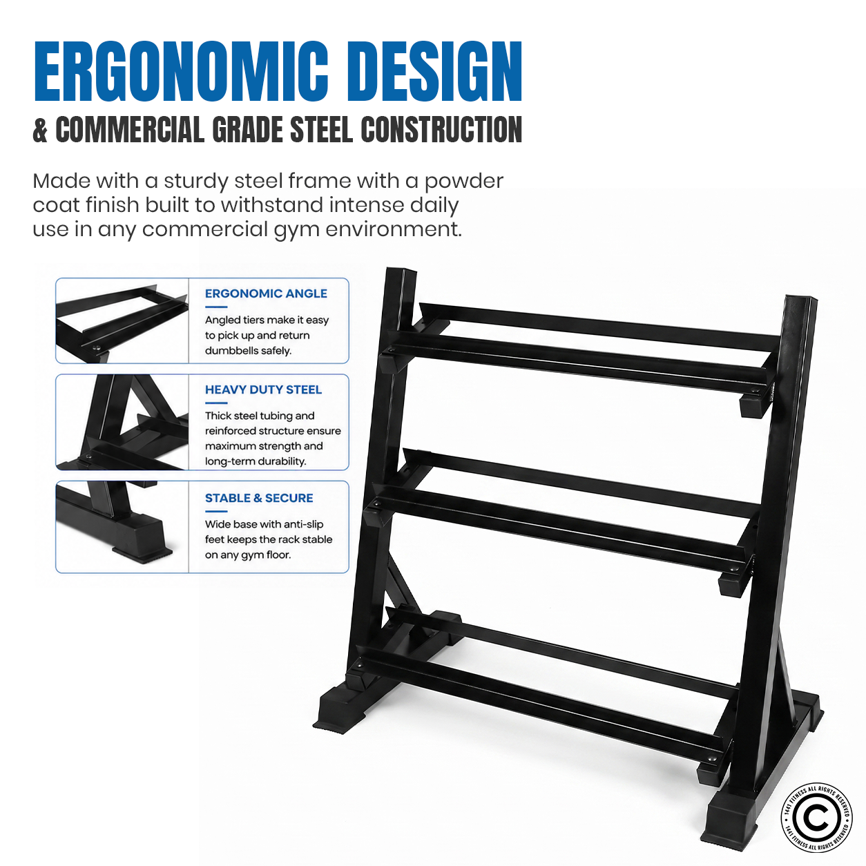 1441 Fitness Dumbbell Rack - 8 Pairs