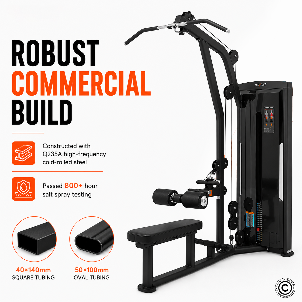 Insight Fitness Lat Pull Down and Mid Row - SA026