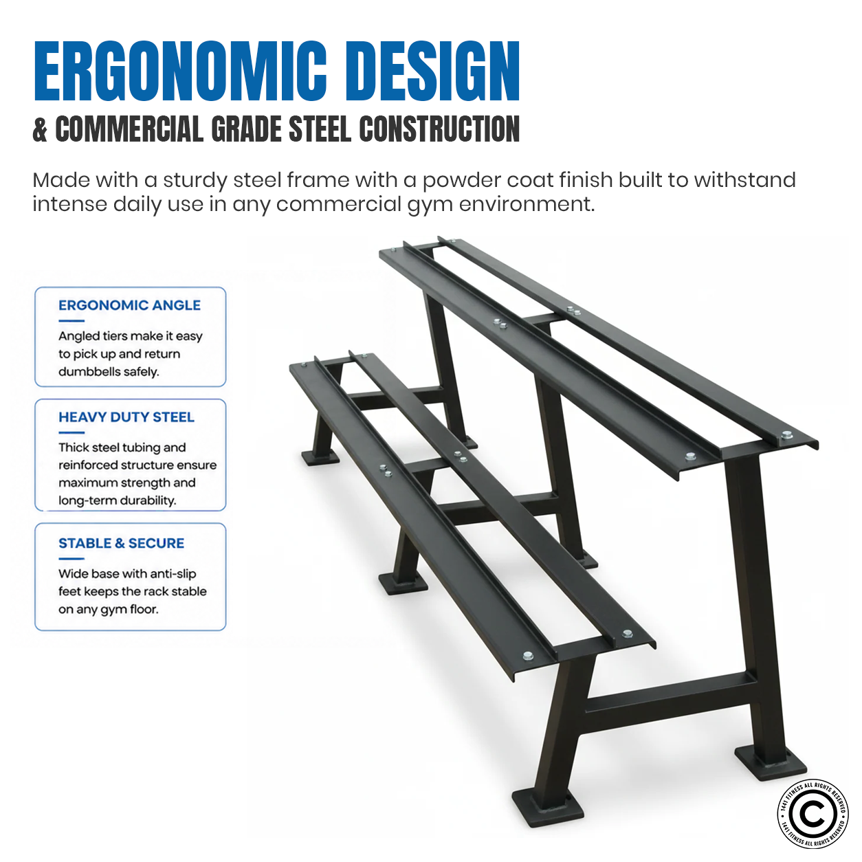 1441 Fitness 2 Tier Hex Dumbbell Rack
