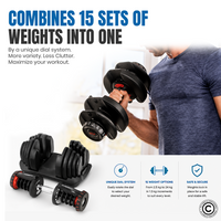 Thumbnail for Adjustable Dumbbell Set - 5 Kg - 40 Kg ( Sold as Pair )