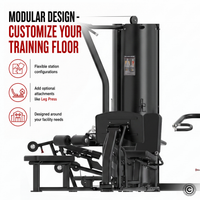 Thumbnail for Insight Fitness 3 Station Multi Gym BS004 with Leg Press Attachment BS004LP