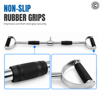 Thumbnail for 1441 Fitness Lat Attachment Double D Lat Pull Down with Rubber Grip - 90 cm