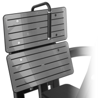 Thumbnail for Insight Fitness Seated Leg Press / Hack Squat - SA040 Black metal bench with backrest on a white background