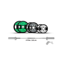 Thumbnail for 1441 Fitness 4 Ft Olympic Size Bar With Dual Grip Plates | 42 Kg Body Pump Set