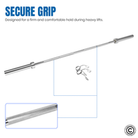 Thumbnail for 7 Ft Olympic Bar with Spring Collars - 20 Kg (Chrome)