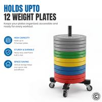 Thumbnail for Bumper Plates Trolley with Wheels