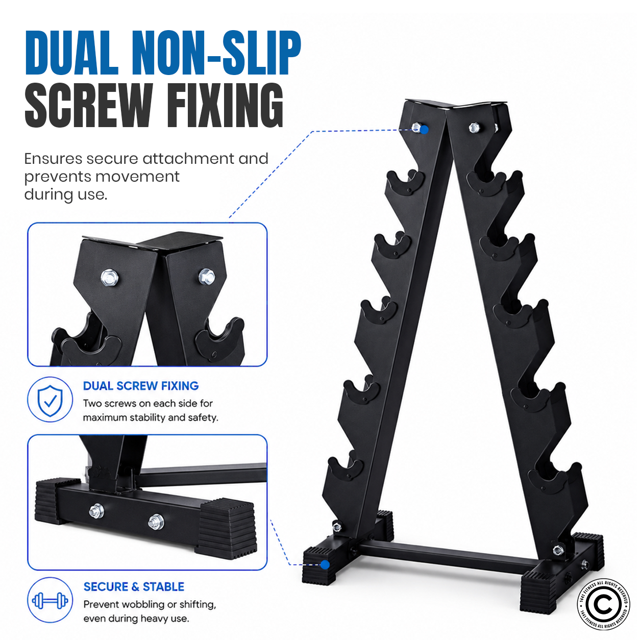 Vertical Dumbbell Rack - 6 Pairs
