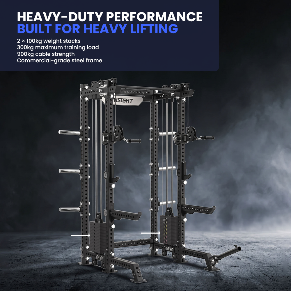 Insight Fitness Half Rack With Dual Pulley RR-HR-75-03