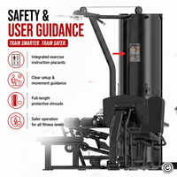 Thumbnail for Insight Fitness 3 Station Multi Gym BS004 with Leg Press Attachment BS004LP