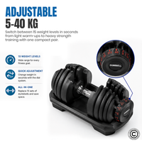 Thumbnail for Adjustable Dumbbell Set - 5 Kg - 40 Kg ( Sold as Pair )