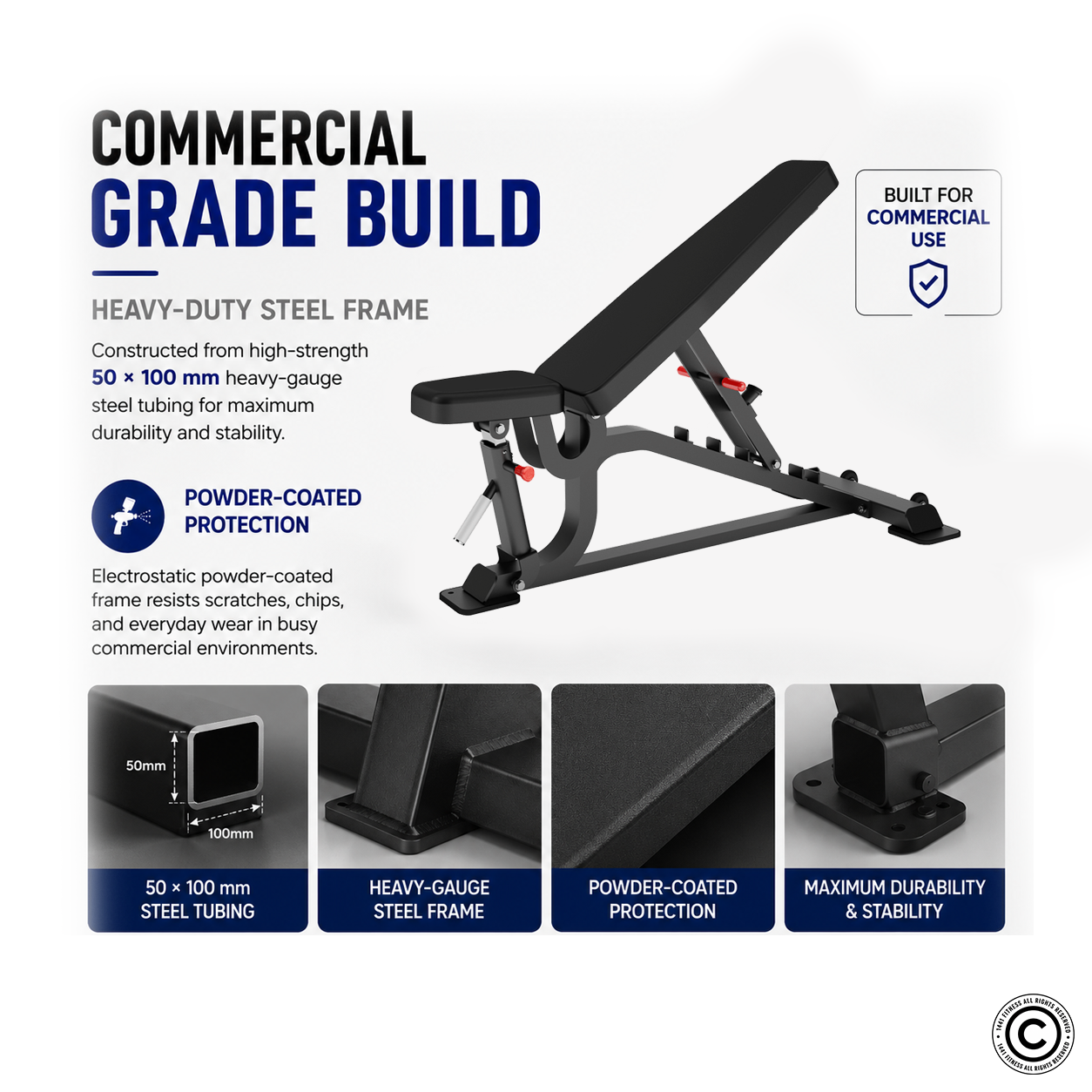 Insight Fitness Flat / Incline / Decline Bench - DH029