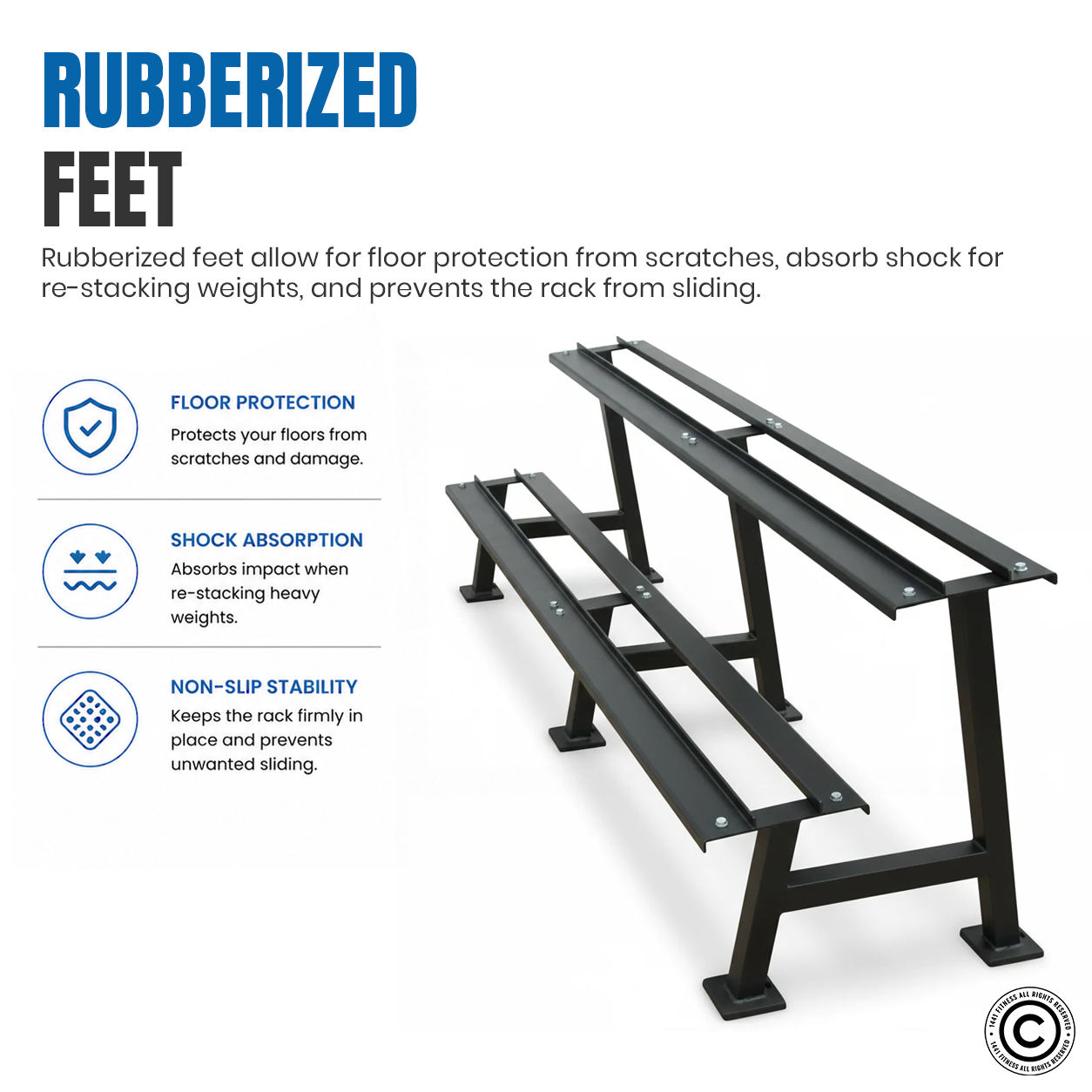 1441 Fitness 2 Tier Hex Dumbbell Rack