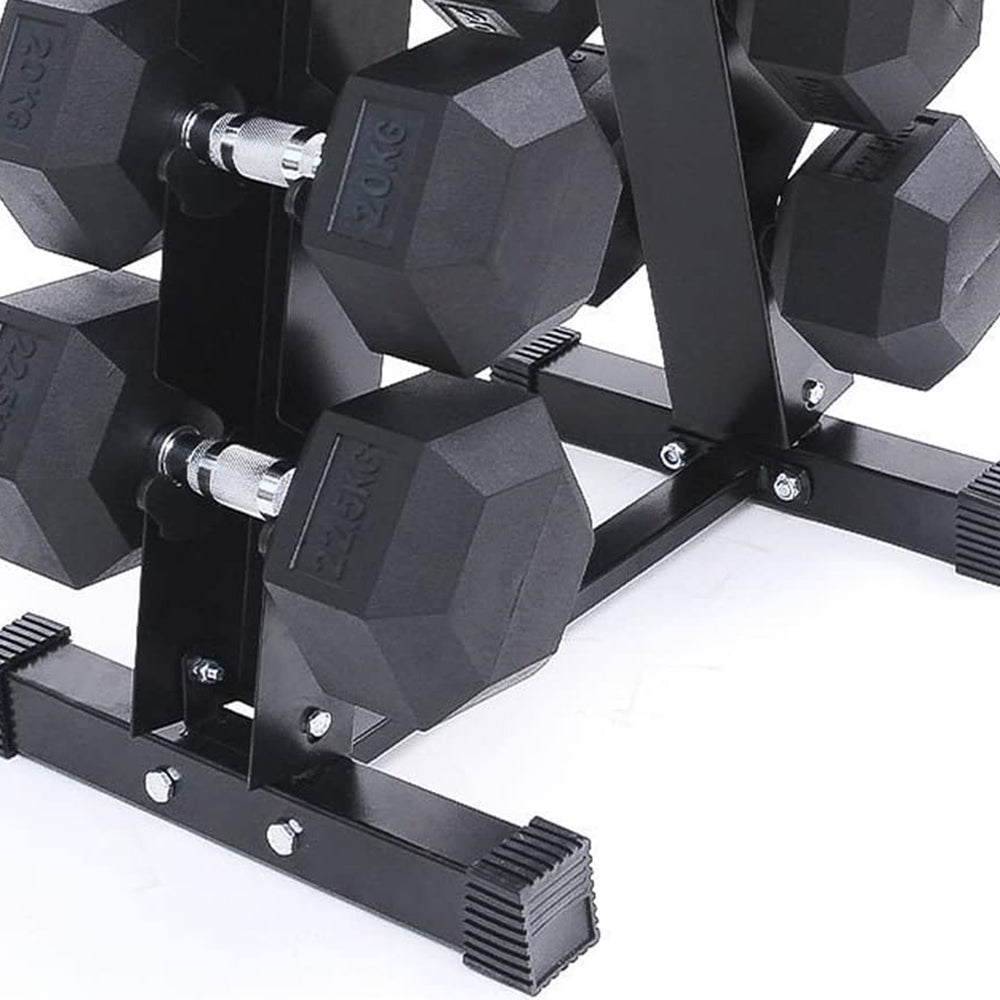 1441 Fitness Hex Dumbbells Set with Rack - 2.5 Kg to 15 Kg