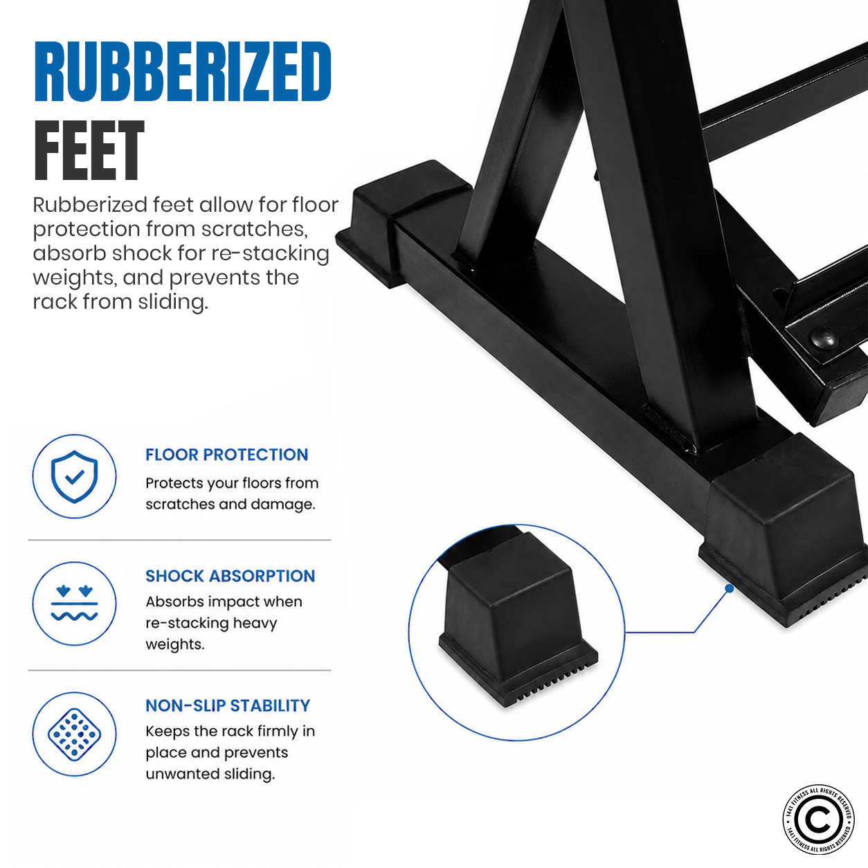 1441 Fitness Dumbbell Rack - 8 Pairs