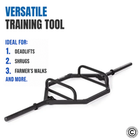 Thumbnail for 7 ft Olympic Hex Trap Bar with Collars - Matt Black
