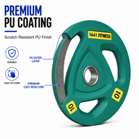 Thumbnail for Tri Grip Color PU Olympic Plates 2.5 Kg to 20 Kg - 1 Year Warranty
