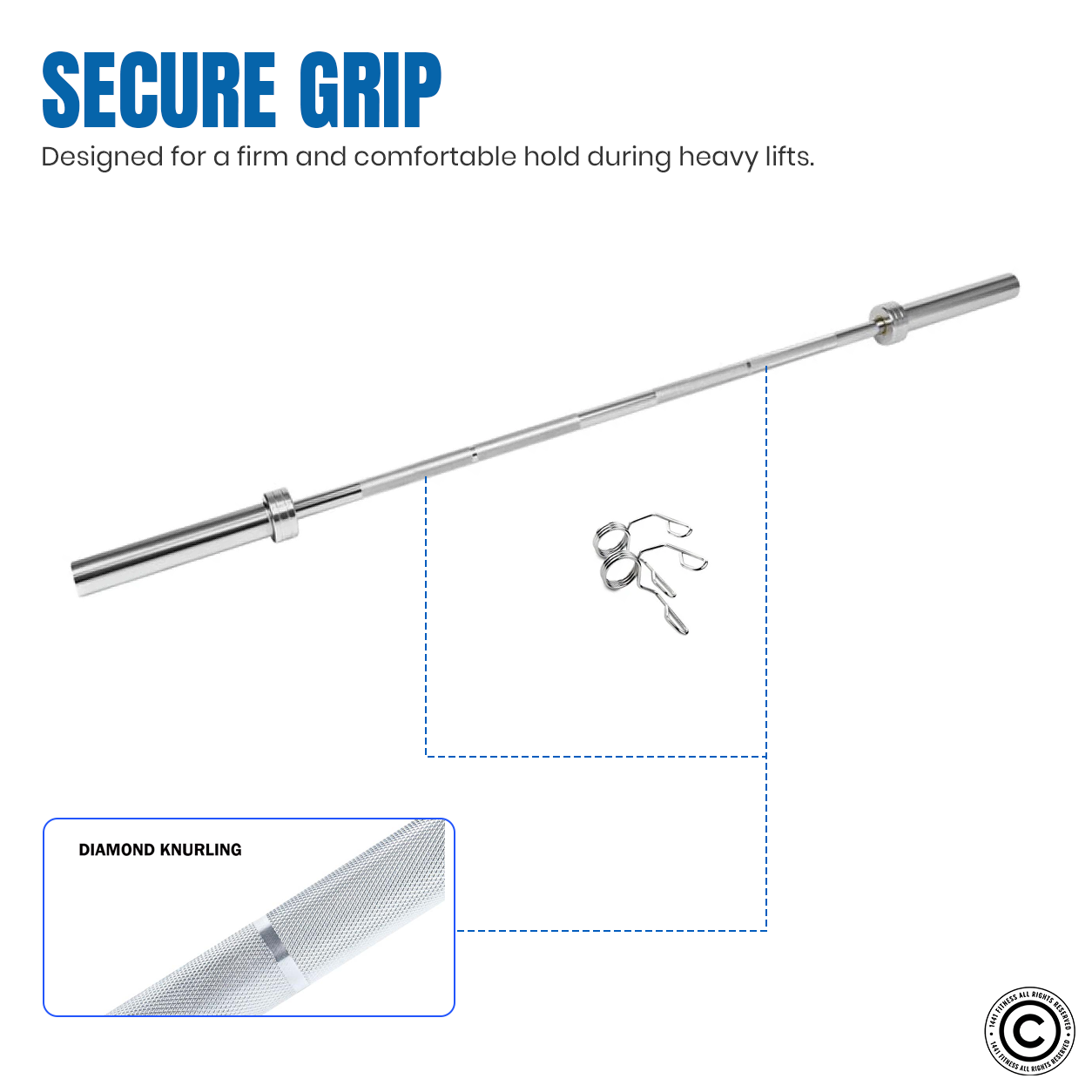 5 Ft Olympic Bar with Collars - 10 Kg