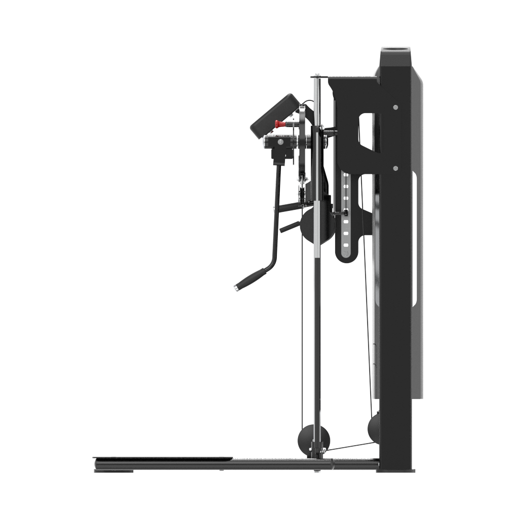 Black gym machine on a white background