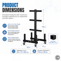 Thumbnail for Commercial Plate Rack and Bar Holder with Wheels