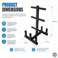 Thumbnail for Commercial Plate Rack with Six Bar Holder - Black