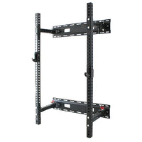 Thumbnail for Wall Mounted Foldable Squat Rack with Speckle Bumper Plates 80 KG and A8007 Bench (Bundle)