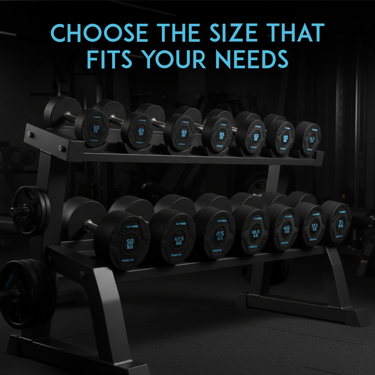 1441 Fitness PU Round Dumbbells - 2.5 kg to 50 KG (Sold in Pair)