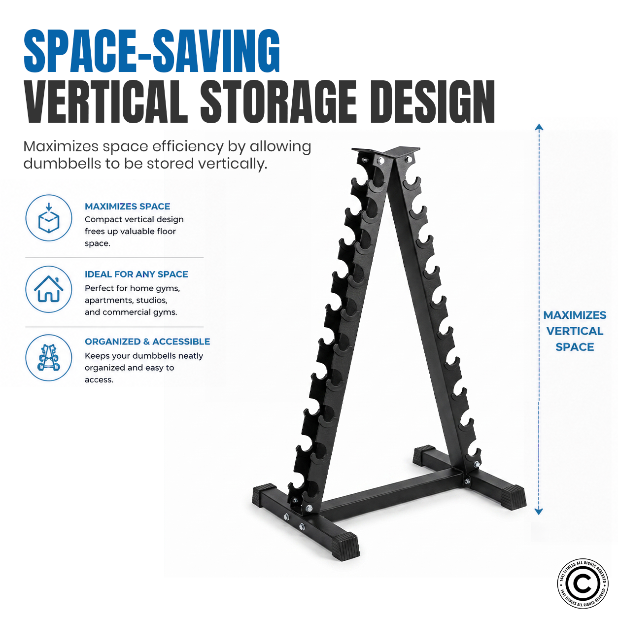 Vertical Dumbbell Rack - 10 Pair