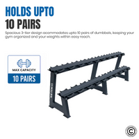 Thumbnail for 2 Tier Dumbbell Rack - 10 Pair