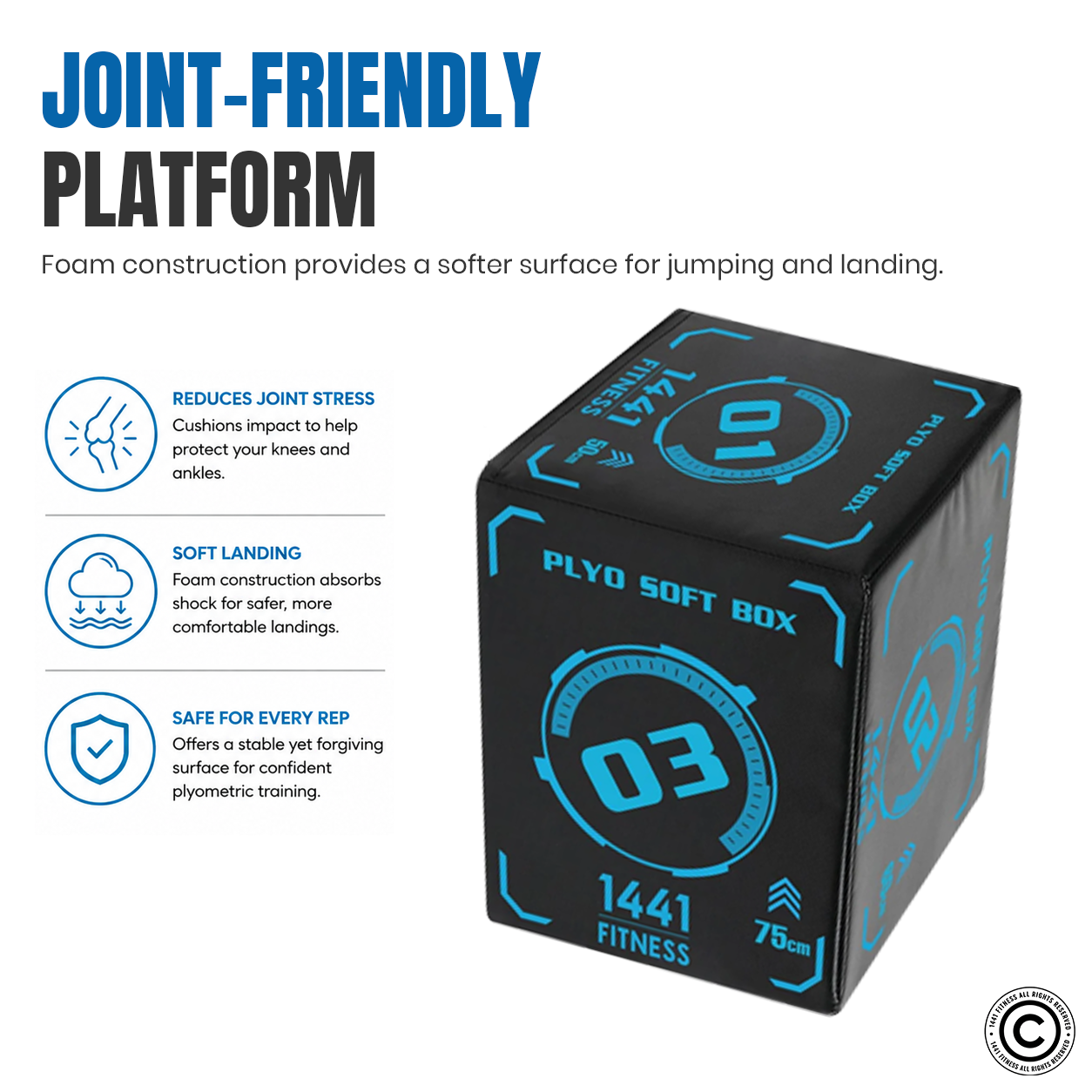 3 in 1 Foam Premium Plyometric Box