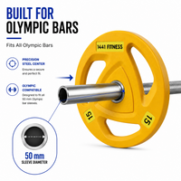 Thumbnail for Tri Grip Color PU Olympic Plates 2.5 Kg to 20 Kg - 1 Year Warranty