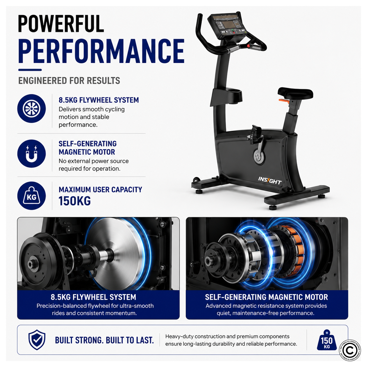 Insight Fitness Upright Bike - CU6000