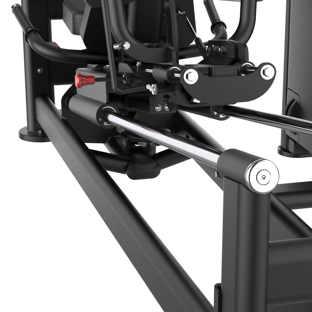 Close-up of a Insight Fitness Seated Leg Press / Hack Squat - SA040 on a white background