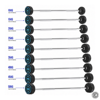Thumbnail for Fixed Weight Straight PU Barbell - 10 kg to 50 kg